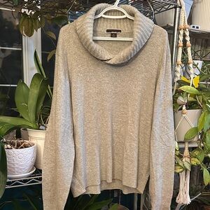 Michael Kors Light Gray Cowl Cashmere Sweater